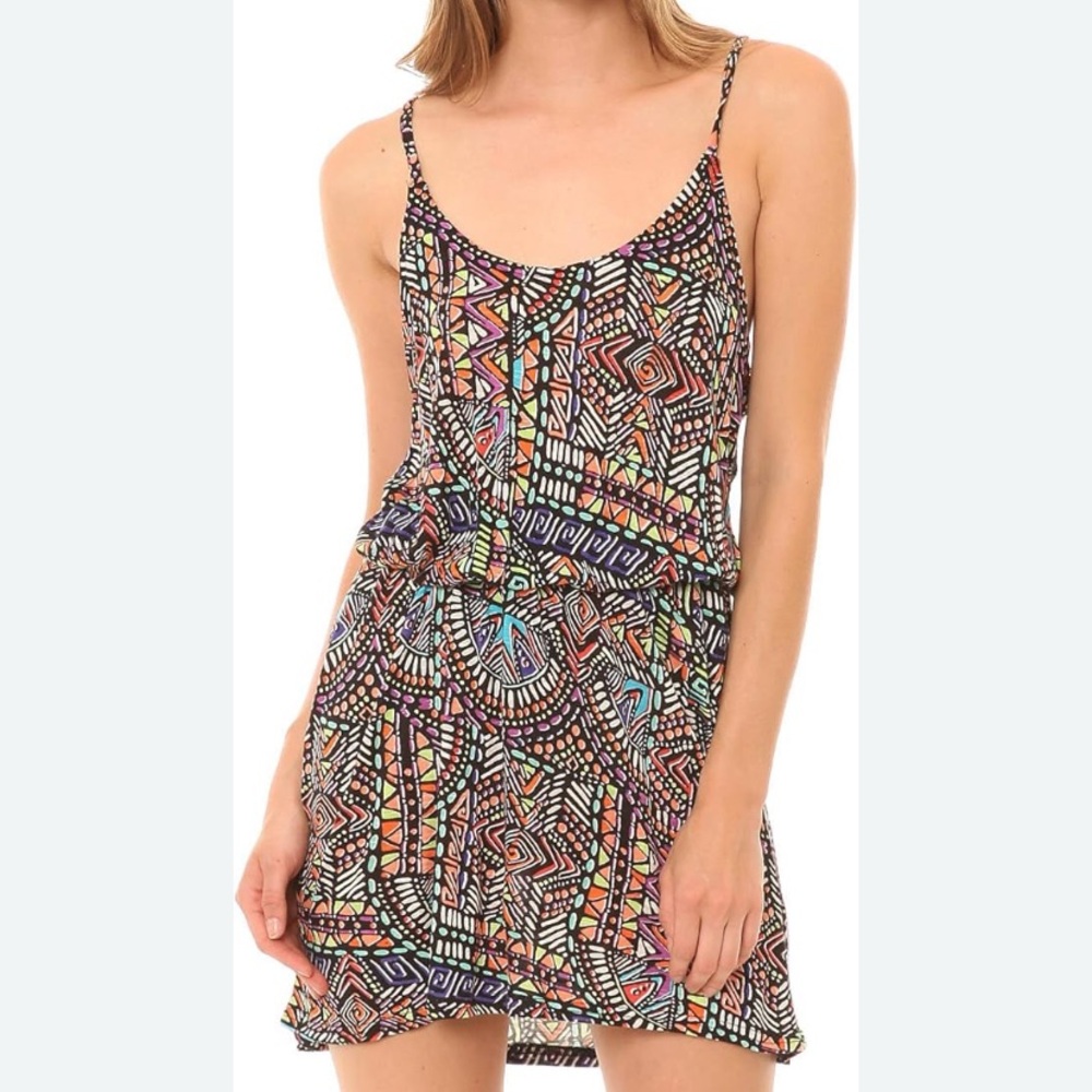O'Neill Multicolor Geometric Print Mini Dress